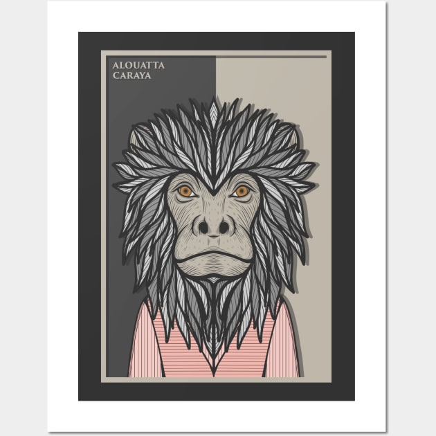 Black Howler Monkey Wall Art by milhad